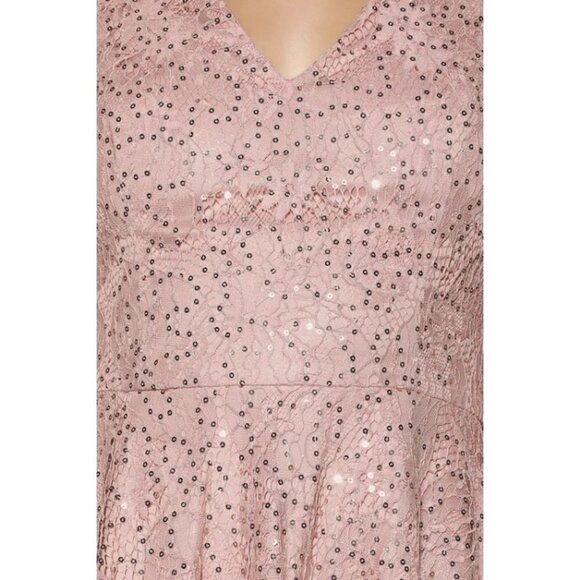💕LULU'S💕 Sweetly Admired Mauve Sequin Lace Dress - Picture 6 of 12